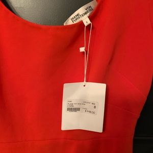 Diane Von Furstenburg Red Pencil Dress
